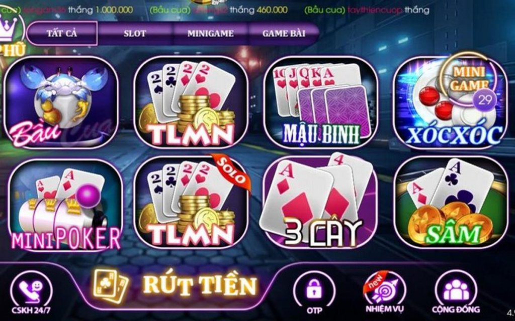 Các tựa game bài đổi thưởng thịnh hành nhất
